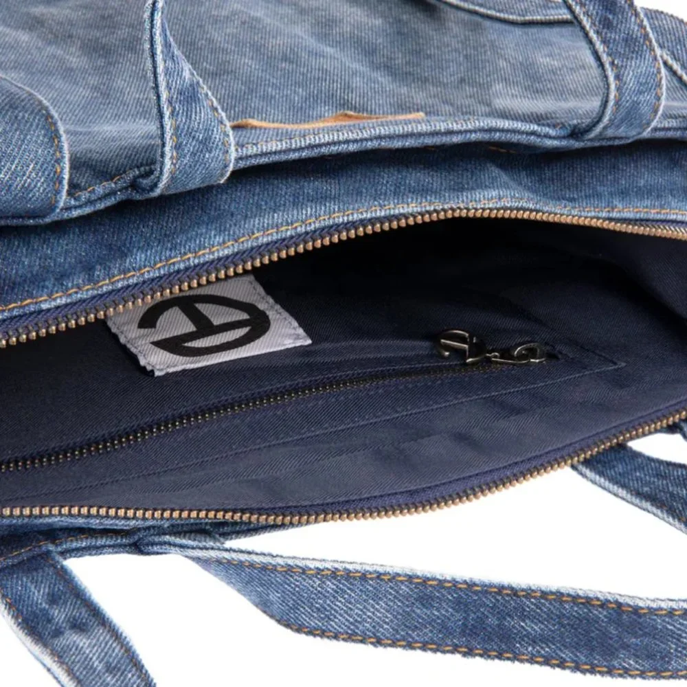 Telfar Medium Denim Shopper - Blue